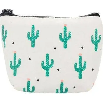 Peněženka Peněženka na mince | taštička na kosmetiku s kaktusy - plátěná - Kaktus