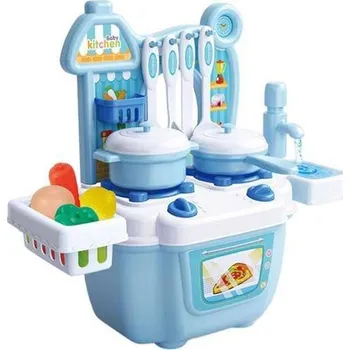 Dětská kuchyňka Kuchyňka pro děti | dětská plastová kuchyňka - Modrá