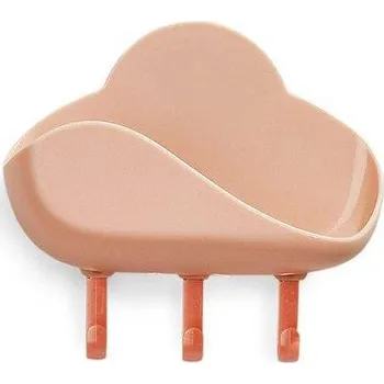 Mýdlenka Držák na mýdlo | držák na houbičku na stěnu, styl mráček - Červená