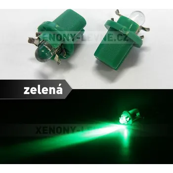 Autožárovka Sada LED žárovek do palubní desky, zelená barva, patice B8,5D (Sada LED autožárovek do palubní desky, patice B8,5D)