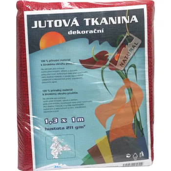 Svíčka Jutová tkanina - 1,3 x 1 m červená