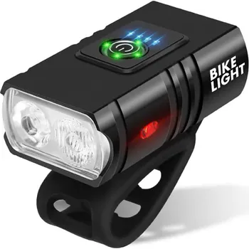 Cyklosvítilna Přední světlo na kolo 2XM-L T6 CREE LED, 1000lm, 6 režimů svícení, 1200mAh baterie