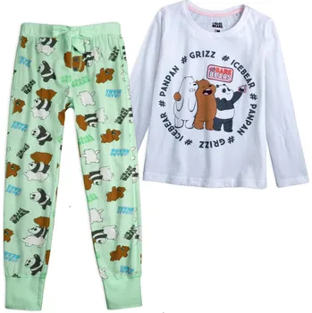 Dívčí pyžamo Dívčí pyžamo WE BARE BEARS zelené Velikost: 164