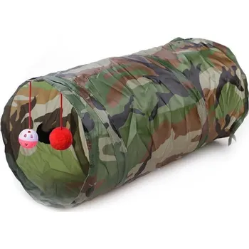 Hračka pro kočku Skládací prolézačka pro kočky | tunel pro kočky s míčky, délka 50 cm - Maskovat