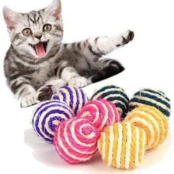 Hračka pro psa Hračka pro kočku | míček ze sisalového vlákna - náhodná barva