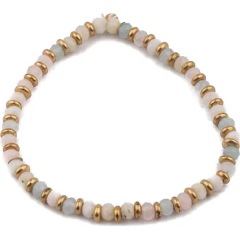 Náramek Korálkový náramek JYOTI růžovo-modrý