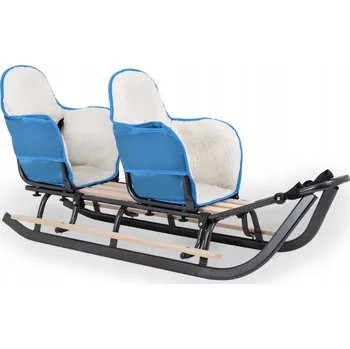 Sáně pro dvojčata modré DOPRAVA ZDARMA - 135 cm - modré