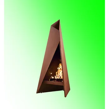 Zahradní krb HETA TIPI M - venkovní krb, nízkolegovaná ocel, patina rzi