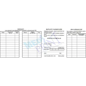 Očkovací průkaz, 10 ks v balení