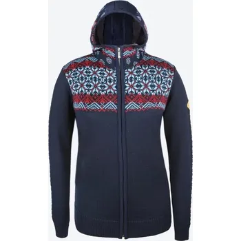 Dámský svetr KAMA 5037 dámský merino svetr s kapucí, modrá Velikost: S