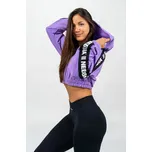 Dámská mikina Nebbia ICONIC Cropped Zip-Up Hoodie 254 purple S