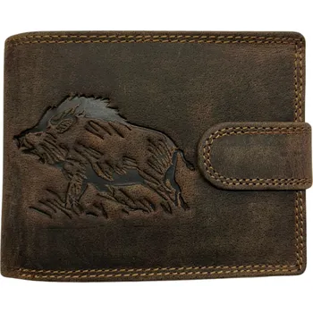 Peněženka JUNI PÁNSKÁ PENĚŽENKA 895 PRASE HNĚDÁ Barva: HNĚDÁ, Velikost: UNI