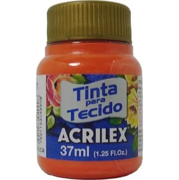 Speciální výtvarná barva Acrilex Barva na textil 37ml - metalická oranžová 517