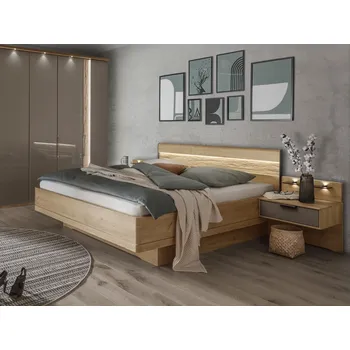 Postel Postel s úložným prostorem VANCOUVER dub bianco plocha spaní 200x200 cm