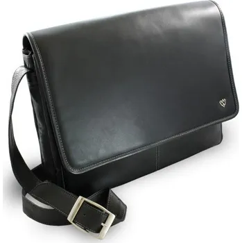 Černá kožená taška na notebook Laurien