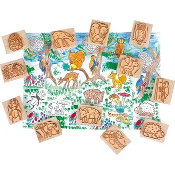 Dětské razítko Razítka- Les (12 ks.)