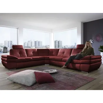 Sedací souprava Luxusní kožená rohová sedací souprava ARGENTO Levý roh