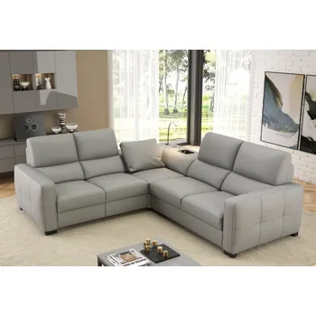 Sedací souprava Kožená rohová rozkládací sedací souprava s funkcí relax ORLANDO Levý roh