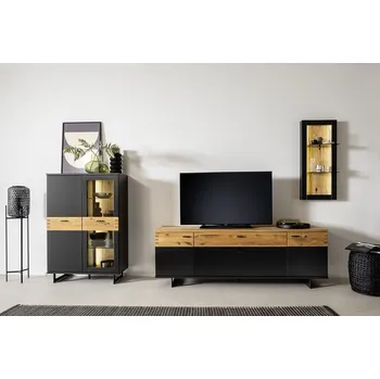 Obývací stěna Nábytek do obývacího pokoje CESENA I CSA3BT..22,30,50 grafit/dub divoký