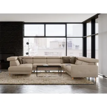 Sedací souprava Kožená rohová sedací souprava do U GORDON s rozkladem pro každodenní spaní Pravý roh