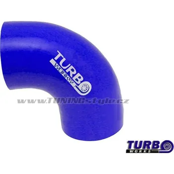 Spojovací materiál motoru Silikonová hadice, koleno TurboWorks Blue 90° 63mm