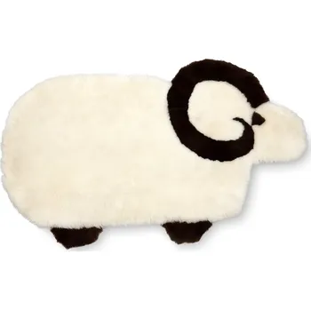 Dekorativní polštářek Wooline Předložka bílý beránek z ovčích kůží