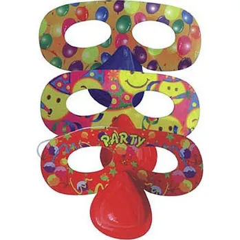 Karnevalový doplněk Škraboška papírová s nosem