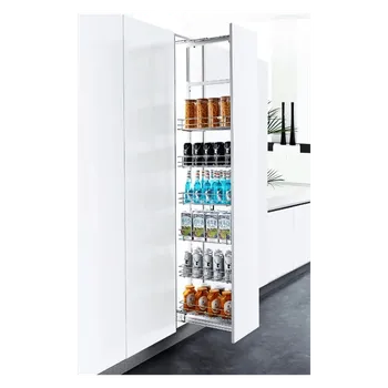 Kuchyňská skříňka Wireli Potravinová skříň KOMFORT 1270 - 1570 mm s tlumením / chrom 300 mm