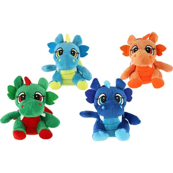 plyšák Teddies Drak sedící plyš 15x18cm 4 barvy 0+