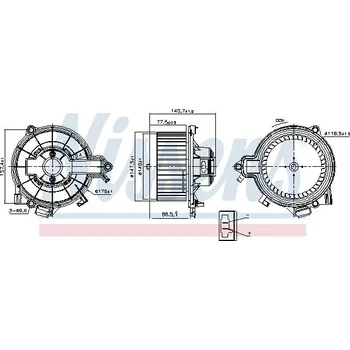Ventilátor topení a klimatizace vnitřní ventilátor NISSENS 87616