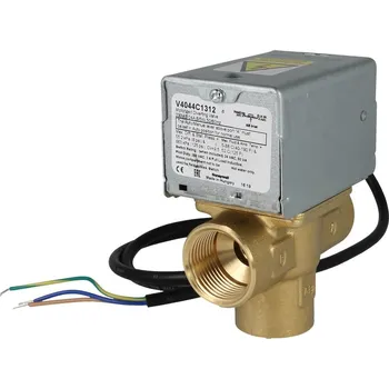 Ventil Honeywell Resideo třícestný rozdělovací ventil s el. pohonem 230VAC, spínač, vnitřní závit 3/4", V4044F1000/U