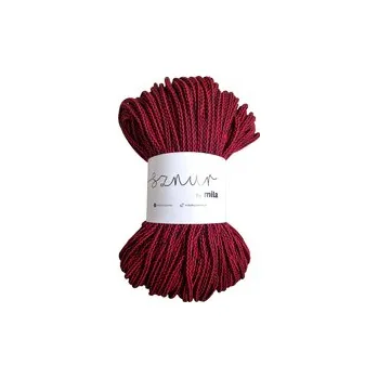 Příze Bavlněná šnůra MILA&nbsp;MIX 5&nbsp;mm - černá/červená