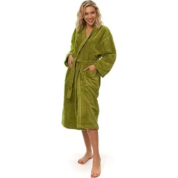 Dámský župan Interkontakt Dámský župan kimono Olive Green M