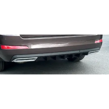 Tuning Atrapa výfuku, ABS stříbrný matný - Škoda Octavia III. (Atrapa výfuku pro Škoda Octavia III./ Facelift, r.v.2013/2017)