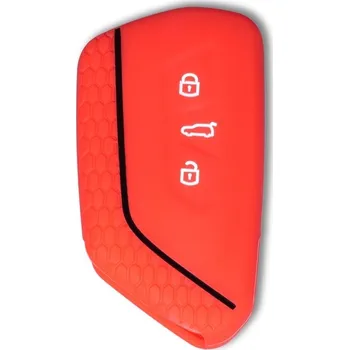 Obal na klíč, kryt klíče Volkswagen ID.3 (od roku 2019>) silikonový, červený