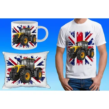 Pánské tričko JCB Fastrac 4220 dárkový set 164 (dárkový set s traktorem)