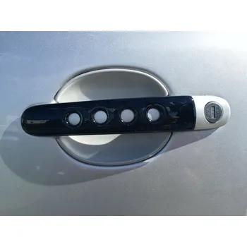 Auto-moto Kryty klik děrované, černý lesklý "klavírlak" (velký díl 4ks) - Škoda Fabia I. (Kryty klik pro Škoda Fabia I. / Fabia II. / Octavia I. / Octavia II. / Superb I.)