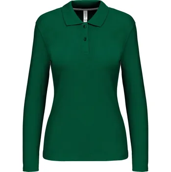 Dámská košile KARIBAN Dámská polokošile pique dl.rukáv Velikost: XL, Barva: středně zelená
