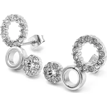 Náušnice Steel Jewelry Náušnice BÍLÉ Chirurgická ocel NS231270 dárkové balení zdarma