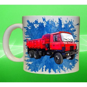 hrneček s nákladním autem české výroby 815 modrý (hrnek s náklaďákem)