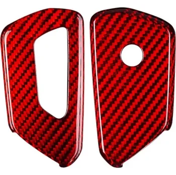 T-carbon Obal na klíč z pravého karbonu Volkswagen ID.4 (od roku 2020>) | , červený