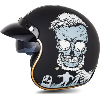 Elektrokolo Retro přilba Barva: Matte Cool Man, Velikost: XXL (63-64cm).