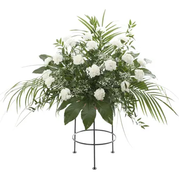 umělá květina Aranžmá bílé karafiáty 20 květů