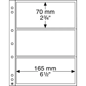 Obal pro sběratelský předmět Leuchtturm NUMIS 3 kapsy na bankovky