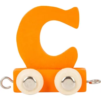 Dekorace do dětského pokoje small foot Dřevěný vláček barevná abeceda písmeno C