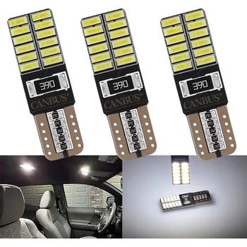 Povinná bezpečnostní výbava Sada 3ks CAN-BUS bílá parkovací žárovka T10 (W5W) - plochá 24xSMD (UŠETŘÍTE! Výhodné balení 3ks CAN-BUS parkovací světlo T10 (W5W), 24xSMD)