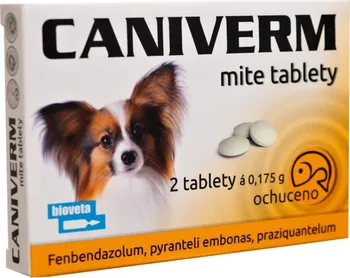 Antiparazitikum pro psa Bioveta Caniverm Mite 0,175 g