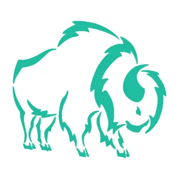 Samolepící dekorace SAMOLEPKA Bizon 001 pravá (25 - tyrkysová) NA AUTO, NÁLEPKA, FÓLIE, POLEP, TUNING, VLASTNÍ TEXT, TISK, AUTOSAMOLEPKY.cz, POLEPY, OBRÁZEK, LOGO, SAMOLEPKY