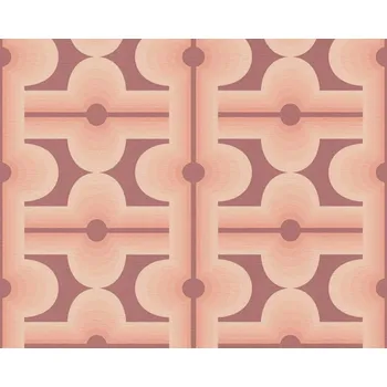 Tapeta Vliesová tapeta retro, geometrická - červená, růžová 395332 / Tapety na zeď 39533-2 Retro Chic (0,53 x 10,05 m) A.S.Création