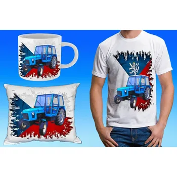 Pánské tričko dárkový set s traktorem ZETOR 5511 134 (při koupi setu ušetříte)